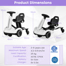 6V Electric Ride on Drift Car for Kids Aged 3-8 Years Old-White