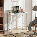 HOMCOM Folding Desk on Wheels, Writing Table for Home Office