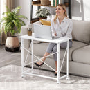 HOMCOM Folding Desk on Wheels, Writing Table for Home Office