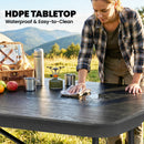 Outsunny 5 Piece 6ft Foldable Table and Chairs, Portable Picnic Table Set