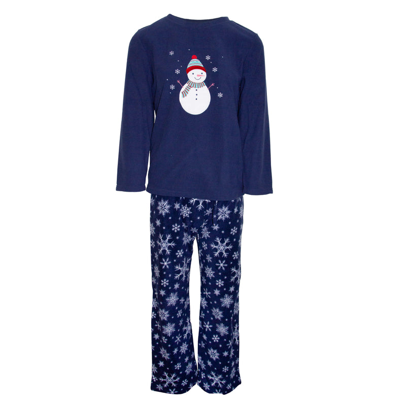 Ladies Fleece Pyjamas - Snowman