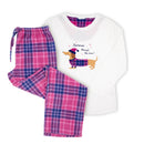 Ladies Fleece Pyjamas - Dachshund