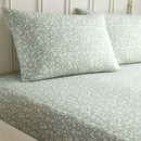 D & D Tess Fitted Bed Sheet Set in Green