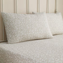 D & D Tess Fitted Bed Sheet Set in Natural