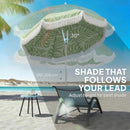 Outsunny 1.8 m Beach Umbrella Parasol with Sand Anchor, 30 Tilt, Green
