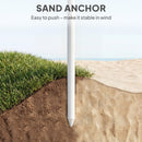 Outsunny 1.8 m Beach Umbrella Parasol with Sand Anchor, 30 Tilt, Green