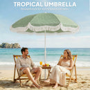 Outsunny 1.8 m Beach Umbrella Parasol with Sand Anchor, 30 Tilt, Green