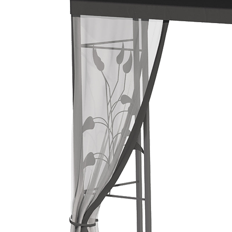 Outsunny 3 x 3(m) Garden Gazebo Marquee Tent Canopy Shelter Pavilion Grey