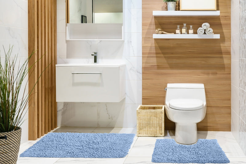 Tumble Twist Pure Cotton 2pc Bath set in Blue