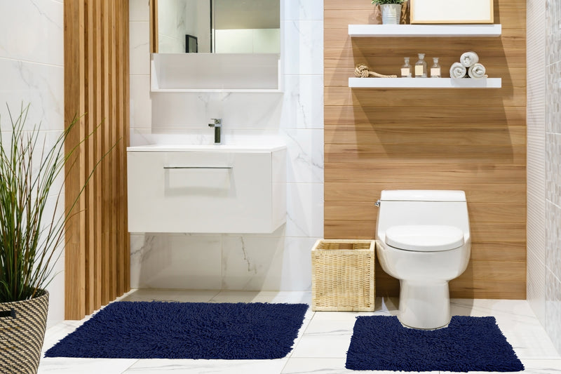Tumble Twist Pure Cotton 2pc Bath set in Navy