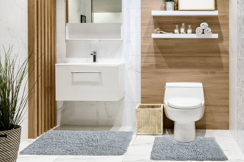Tumble Twist Pure Cotton 2pc Bath set in Silver