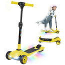 AIYAPLAY Electric Scooter For Kids, 3 Wheel Foldable Kids Scooter, Yellow