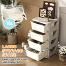HOMCOM Kids Storage Units with Drawers 4 Tier Chest Dresser Tower