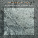 PawHut Three-Step Portable Dog Stairs With Washable Plush Cover, For Small Pets