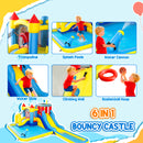 AIYAPLAY Inflatable Bouncy Castle, Water Bounce House 6 in 1 with Blower