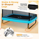 6 Feet Kids Trampoline with Swing and Enclosure Safety Net-Blue