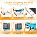 6 Feet Kids Trampoline with Swing and Enclosure Safety Net-Blue