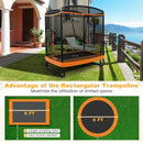 6 Feet Kids Trampoline with Swing and Enclosure Safety Net-Orange