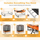 6 Feet Kids Trampoline with Swing and Enclosure Safety Net-Orange