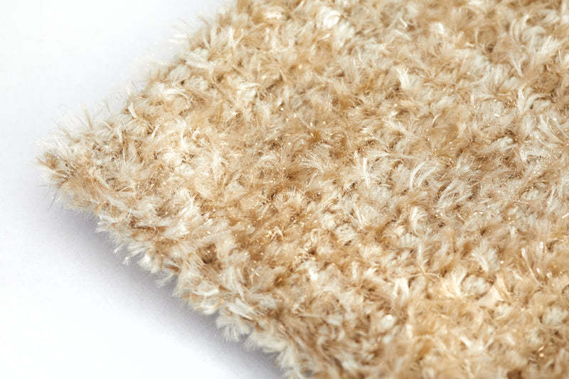 Twinkle - Super Soft Bath Mat  Luxury Bath Mat With Sparkle Detailing in Beige