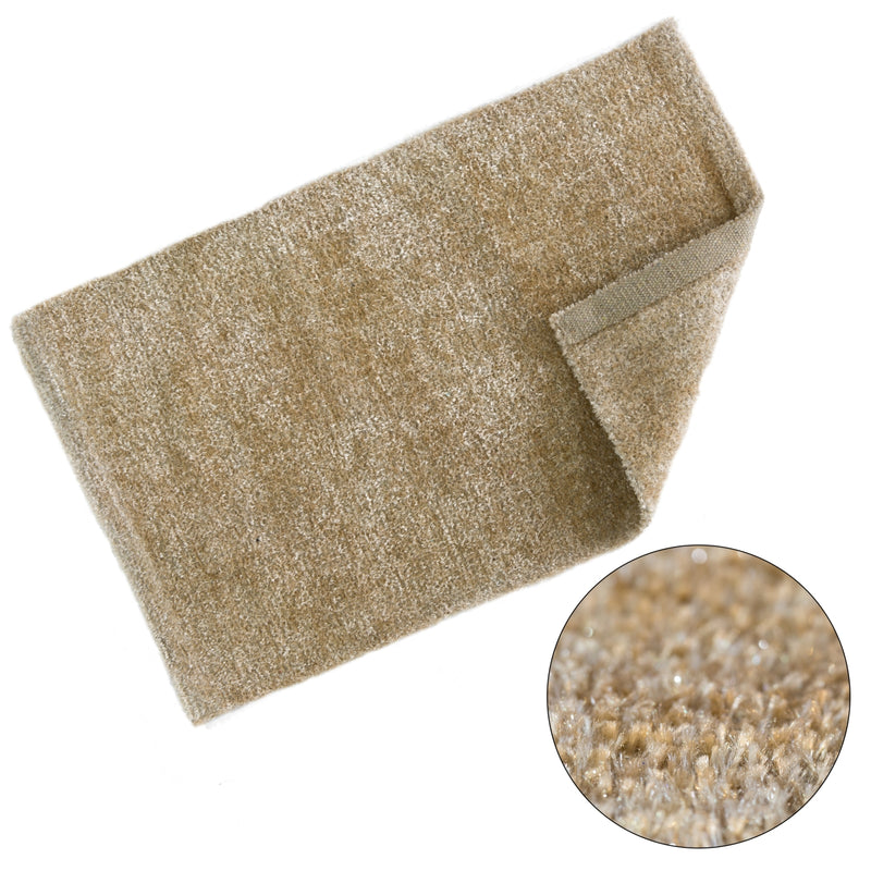 Twinkle - Super Soft Bath Mat  Luxury Bath Mat With Sparkle Detailing in Beige