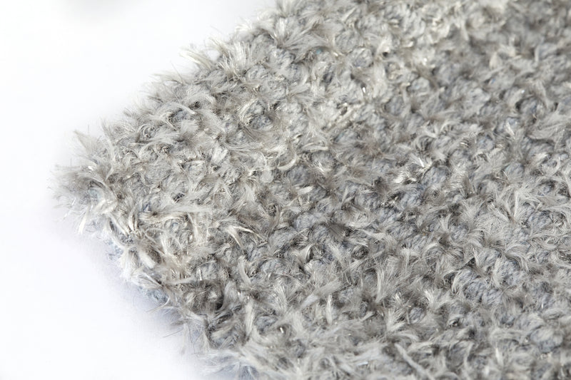 Twinkle - Super Soft Bath Mat Luxury Bath Mat With Sparkle Detailing In Silver