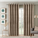 Twilight Velvet Embossed Blackout Curtains - Stone