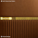 HOMCOM Round Pouffe, Storage Footstool with Cushioned Top