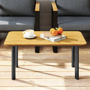 Outsunny Outdoor Coffee Table, Garden Table with Slatted WPC Top, Brown