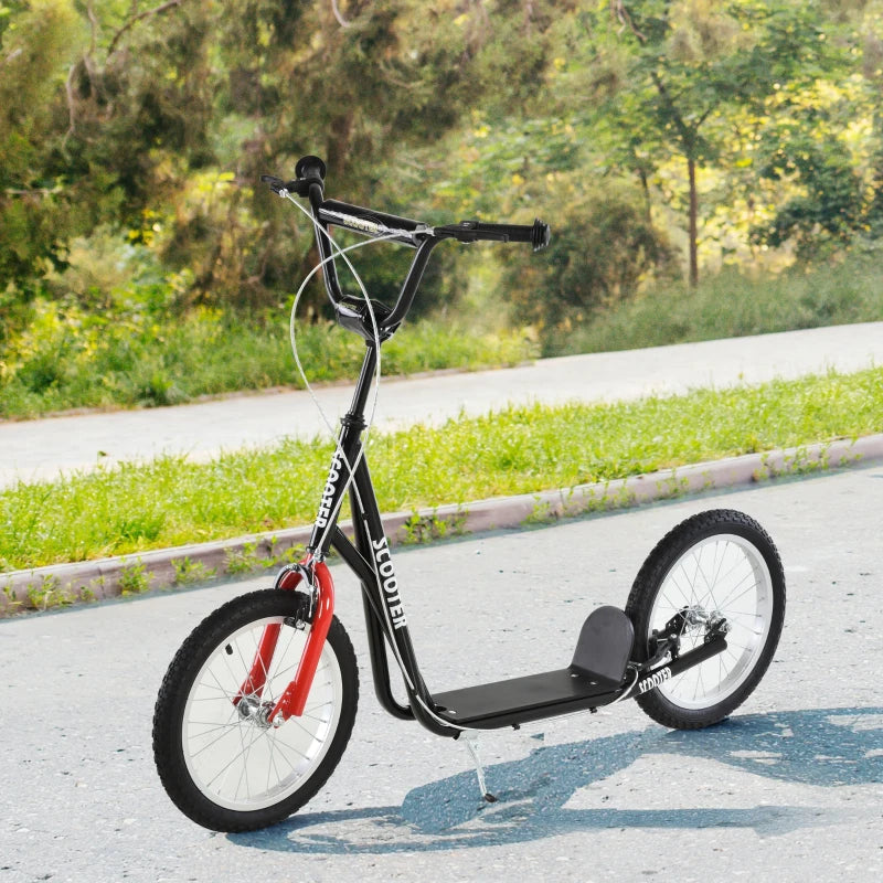 HOMCOM Teen Kids Stunt Scooter Children Kick Scooter -  Black