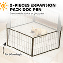 PawHut 2 Piece Dog Pen Expansion Pack For 80cm High Pet Playpen For S M Dogs