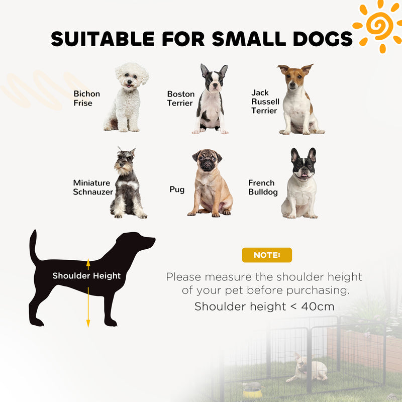 PawHut 2 Piece Dog Pen Expansion Pack For 80cm High Pet Playpen For S M Dogs