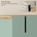 HOMCOM 172cm Wooden Storage Cabinet Cupboard With 4 Shelves Light Green