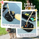 PawHut 3 in 1 Pet Stroller with Detachable Carrier for Mini Dogs