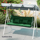Outsunny Outdoor Seat Cushions Back Cushion with 2 Pillows, Seat Pads