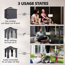 Outsunny 2.5x2.5 m Hardtop Gazebo Canopy w/ Drainage Gutters, Garden Gazebo