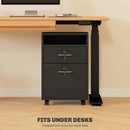 HOMCOM 60cm Filing Cabinet with Drawers and Open Shelf