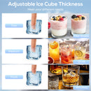 HOMCOM 36kg/24H Commercial Ice Maker Machine with Auto Self-Cleaning