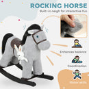 AIYAPLAY Baby Rocking Horse, Toddler Animal Rocker for Kids Aged 2-5, Grey