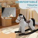 AIYAPLAY Baby Rocking Horse, Toddler Animal Rocker for Kids Aged 2-5, Grey