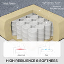 HOMCOM Accent Chair Wingback Armchair Retro Tufted Club Wood Fabric