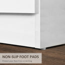 HOMCOM Modern 3 Drawers Side Cabinet Wooden Bedside Table White