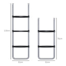 SPORTNOW 2 Steps/3 Steps Galvanised Steel Trampoline Ladder Climbing