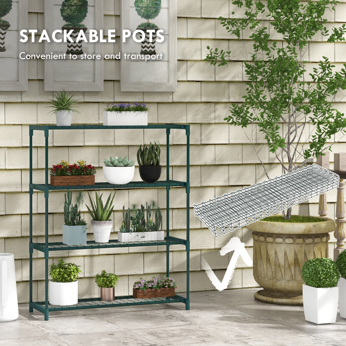 DRAW A LINE 】Moving Planter Rack Set BAOYOUNI Indoor Plant Pole