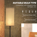 HOMCOM Standing Floor Lamp with Linen Shade for Living Room, Bedroom, Black