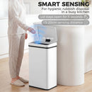 HOMCOM Kitchen Bin with Fast Motion Sensor, 50L Stainless Steel Sensor Bin