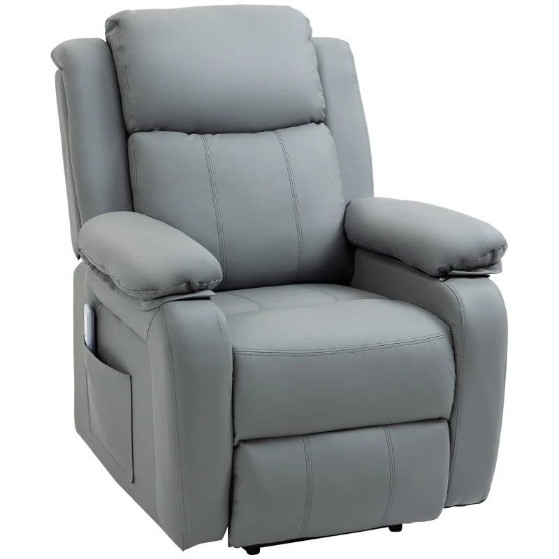 HOMCOM Power Lift Reclining Chair with Remote - Grey