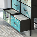 HOMCOM 6-Drawer Chest of Drawers, Fabric Dresser with Open Shelf