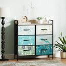 HOMCOM 6-Drawer Chest of Drawers, Fabric Dresser with Open Shelf