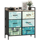 HOMCOM 6-Drawer Chest of Drawers, Fabric Dresser with Open Shelf